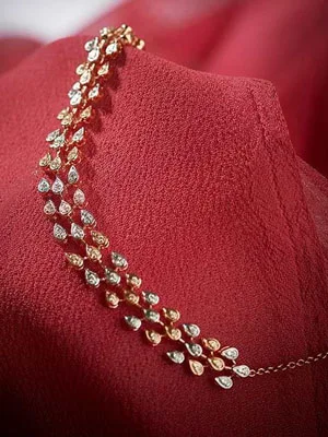 diamond studded necklace